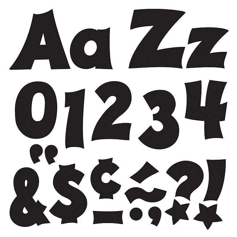 Trend Enterprises® Friendly 4" Uppercase/Lowercase Ready Letters® Combo Pack, Black image 1