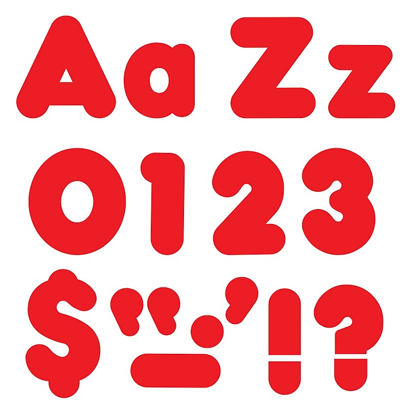 Trend® 4" Ready Letters®, Casual Combo Red image 1