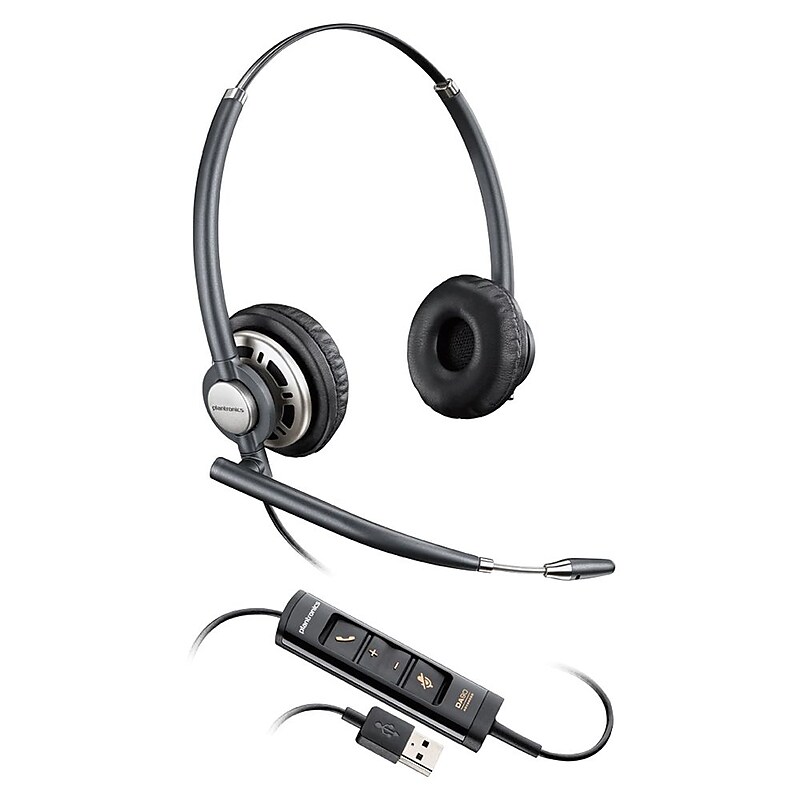 Plantronics Encorepro HW725 Stereo Headset, Over-the-Head, Black (783M6AA) image 1