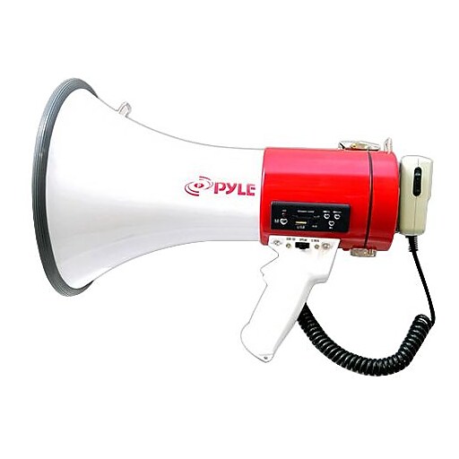 Pyle Professional Megaphone Bullhorn, 50 W (PMP57LIA) at Staples