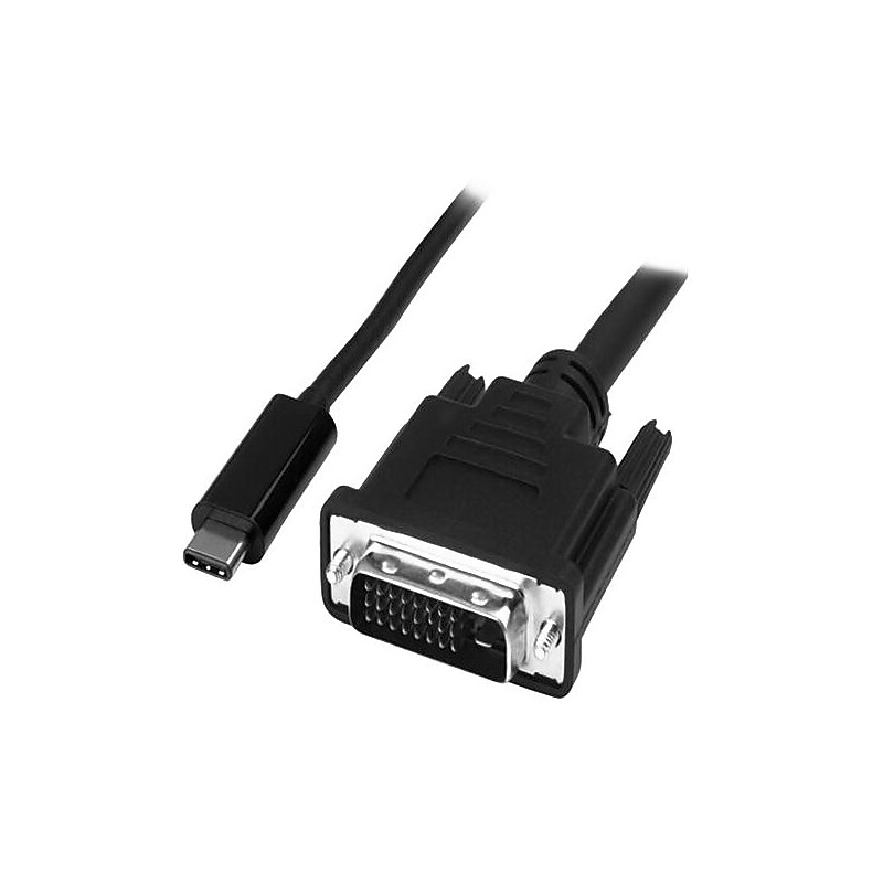 StarTech.com® USB-C to DVI-D Male/Male Adapter Cable, 1 m, Black (CDP2DVIMM1MB) image 1