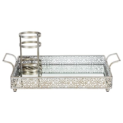 Rosdorf Park Davida Wine Serving Tray; Silver