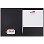 JAM Paper 2-Pocket Linen Portfolio Folder, Black, 6/Pack (99594d)~#|#~m005757363_sc7