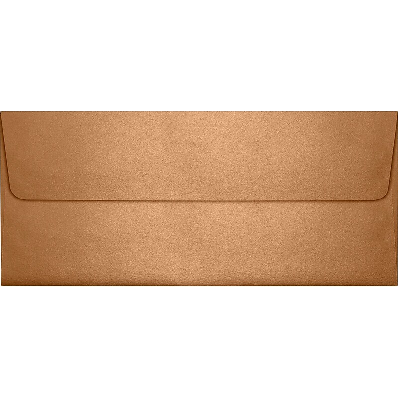 LUX 4 1/8" x 9 1/2" #10 80lbs. Square Flap Envelopes W/Glue Closure, Copper Metallic image 1