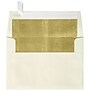 LUX A4 Foil Lined Invitation Envelopes (4 1/4 x 6 1/4) 50/Box, Natural w/Gold LUX Lining (FLNT4872-04-50)~#|#~m005823921_sc7
