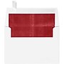 LUX A4 Foil Lined Invitation Envelopes (4 1/4 x 6 1/4) 50/Box, White w/Red LUX Lining (FLWH4872-01-50)~#|#~m005823929_sc7