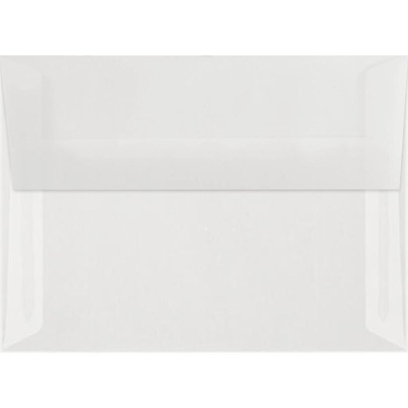LUX A7 Invitation Envelopes (5 1/4 x 7 1/4) 50/Box, Clear Translucent (4880-00-50) image 1