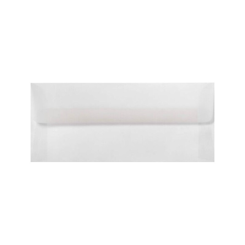LUX 30lbs. 4 1/8" x 9 1/2" #10 Square Flap Envelopes, Clear Translucent, 250/BX image 1