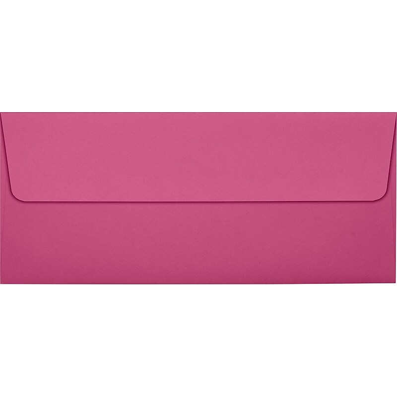 LUX 70lb 4 1/8"x9 1/2" Sqaure Flap #10 Envelopes, Magenta Pink, 500/BX image 1