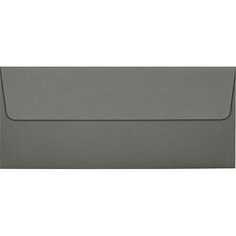 LUX 80lbs. 4 1/8" x 9 1/2" #10 Square Flap Envelopes, Smoke Gray, 250/BX image 1
