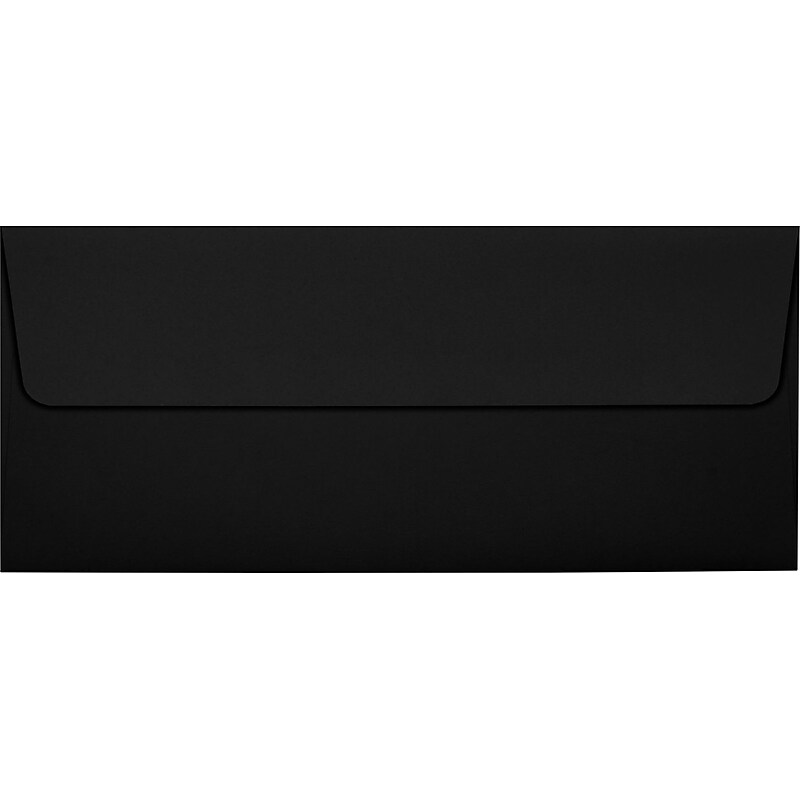 LUX 80lbs. 4 1/8" x 9 1/2" #10 Square Flap Envelopes, Midnight Black, 250/BX image 1
