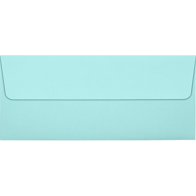 LUX 80lb 4 1/8"x9 1/2" Square Flap #10 Envelopes W/Peel&Press, Seafoam Blue, 250/BX image 1