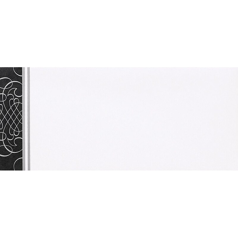 Great Papers! Everyday Envelopes, Black & Silver Scrolls, 40/Pack (2015042) image 1