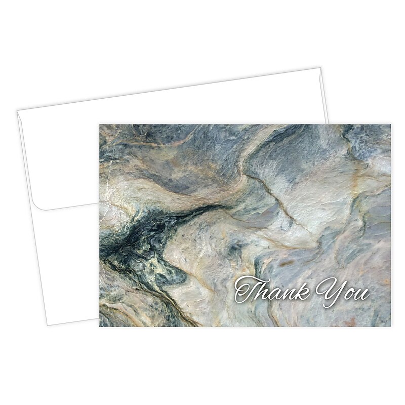 Great Papers Marble Matte Personal Thank You Notecards, 50/Pack (2015125) image 1