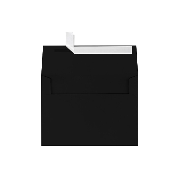 25 Buste Autoadesive A7 Per Inviti Matrimonio - Formato 13,3x18,4cm, Carta 120g/mq, Nero, Con Apertura Straight-Flap