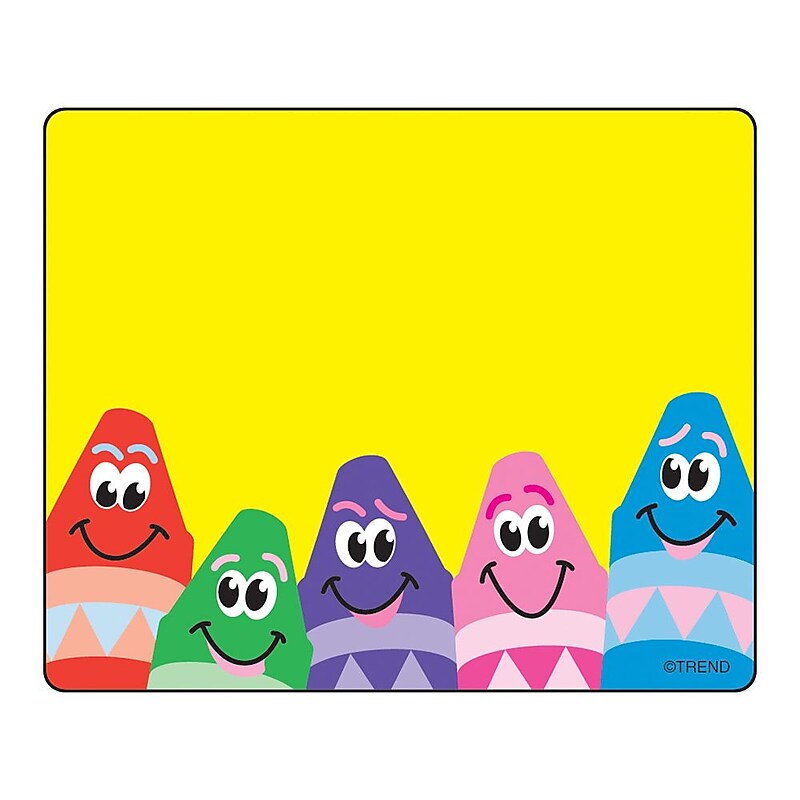 Trend Enterprises® pre-kindergarten - 3rd Grades Name Tag, Colorful Crayons image 1