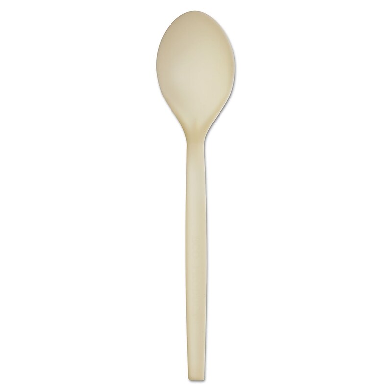 Eco-Products PSM Cutlery Tea Spoon, White, Carton, 1000/Carton (EP-S003) image 1