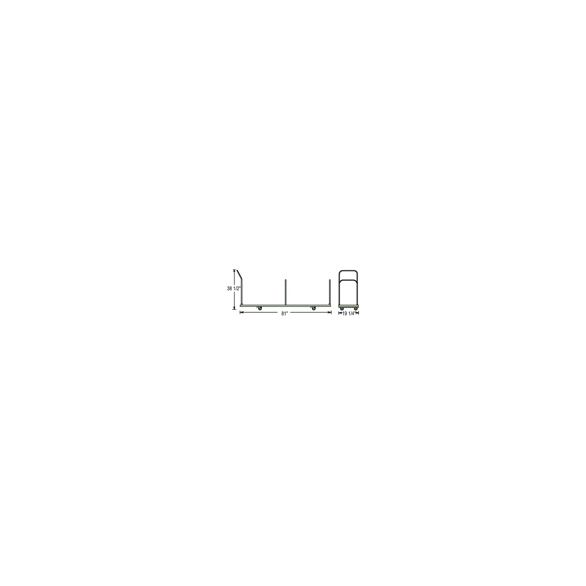 National Public Seating Folding Chair Dolly, 1100 lb. Capacity, Brown (DY-35) Sansujyuku sansujyuku.com
