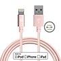 LAX Apple MFi Certified Lightning to USB Cable for Charge Sync 10ft, Rose Gold~#|#~m005926796_sc7
