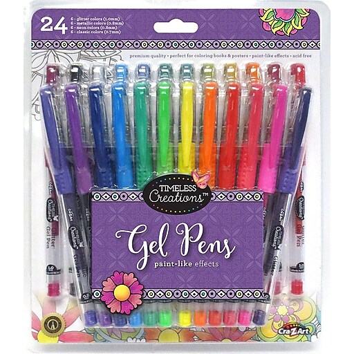 Timeless Creations 24ct Gel Pens at Staples