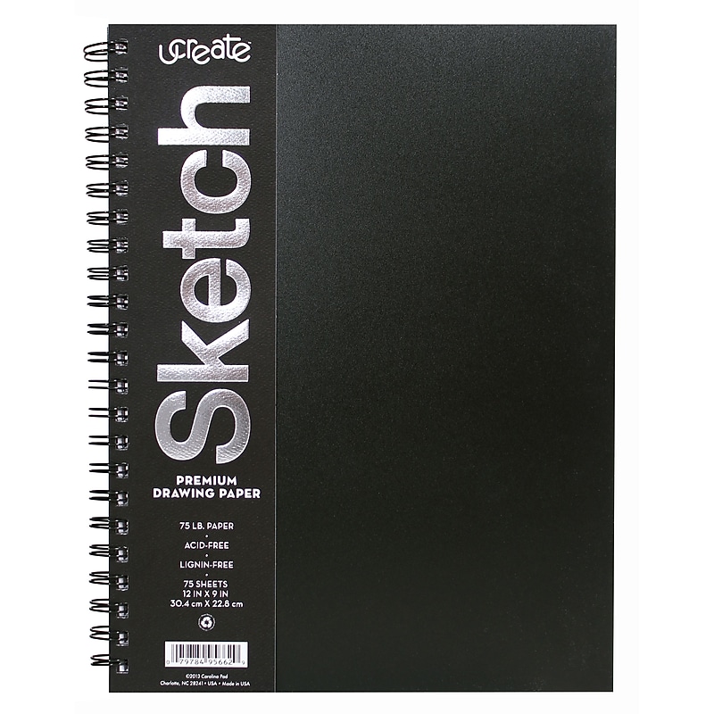 uCreate 9" x 12" Sketch Pad, 75 Sheets/Pad (37088CPP) image 1