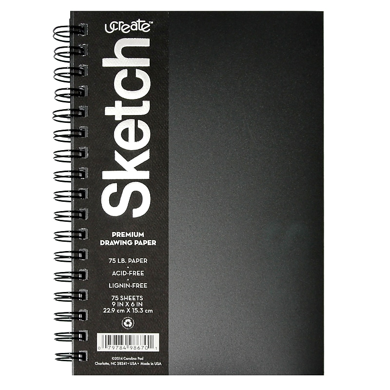 uCreate 6" x 9" Sketch Pad, 75 Sheets/Pad (37089CPP) image 1