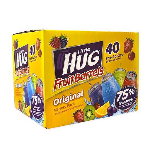 Little Hug Fruit Barrels Variety Pack, 8 oz, 40 Count at Staples