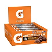 Gatorade Recover Chocolate Chip Whey Protein Bar, 2.8 oz, 12 Count