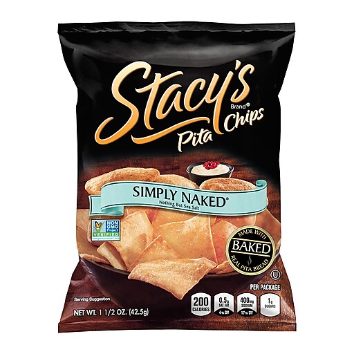 Stacys Pita Chips Simply Naked, 1.5 oz, 24 Count at Staples