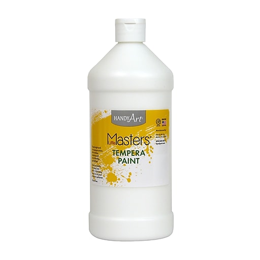 Little Masters Tempera Paint, White, 32 oz. (RPC203705)