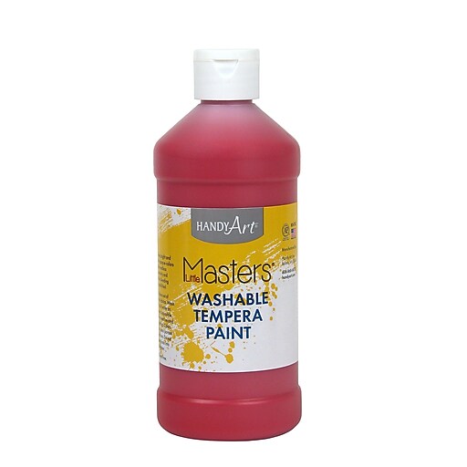 Little Masters Nontoxic 16 oz. Washable Paint, Red (RPC211720) at Staples