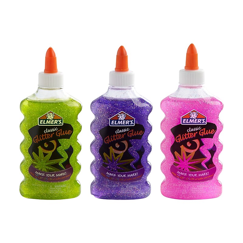 Elmer's Classic Washable Removable Liquid Glitter Glue, 6 oz., Assorted (E316) image 1