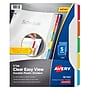 Avery Clear Easy View Plastic Dividers, 5 Tabs, Multicolor (16740)~#|#~m006009053_sc7