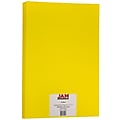 JAM Paper® Matte Colored Paper, 24 lbs., 11" x 17", Yellow Recycled, 100 Sheets/Pack (16728463)