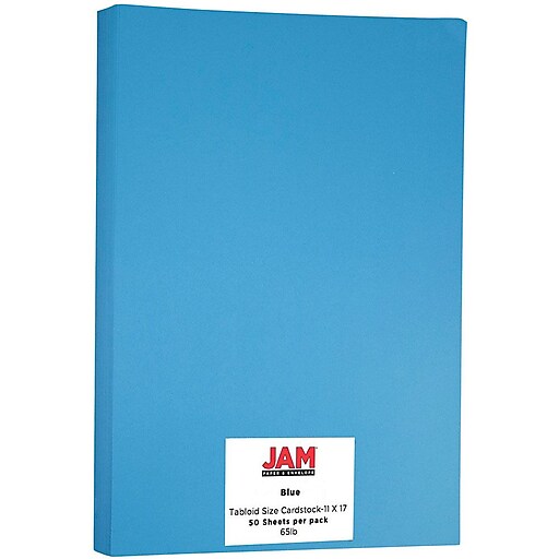 Hamilco Colored Cardstock Paper 11 x 17 Dodger Blue Color Card Stock –