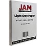 JAM Paper Matte Colored 8.5" x 11" Copy Paper, 28 lbs., Light Gray, 50 Sheets/Pack (64432380)~#|#~m006045869_sc7