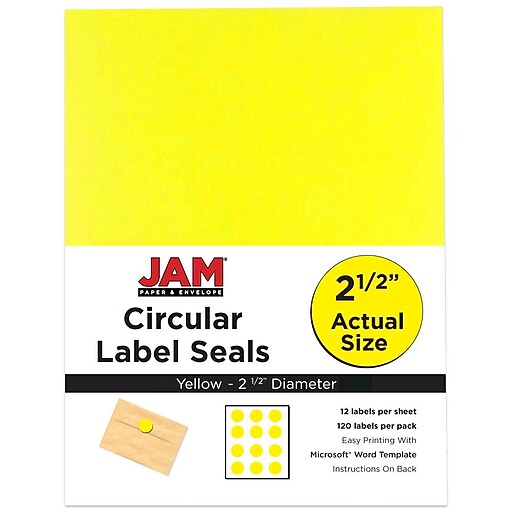 Shop Staples for JAM Paper® Round Circle Label Sticker Seals, 2.5 inch