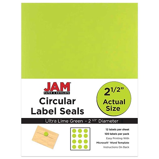 Shop Staples for JAM Paper® Round Circle Label Sticker Seals, 2.5 inch
