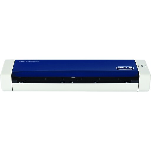 Xerox Duplex Travel Scanner 100N03205 Portable, Blue/White Staples