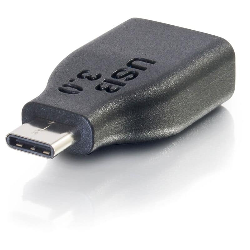 C2G USB 3.0 USB-C to USB-A Adapter M/F, Black image 1