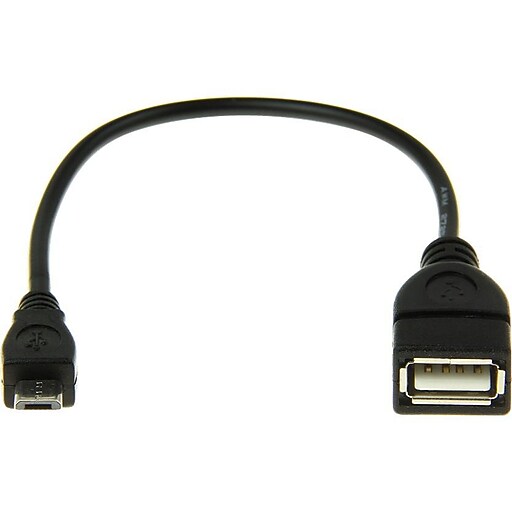 Rocstor Premier Micro USB to USB OTG Host Adapter M/F, 6in, USB Adapter
