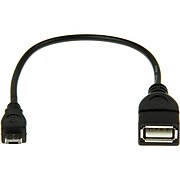 Rocstor Premier Micro USB to USB OTG Host Adapter M/F, 6in, USB Adapter for Tablet PC, 6"