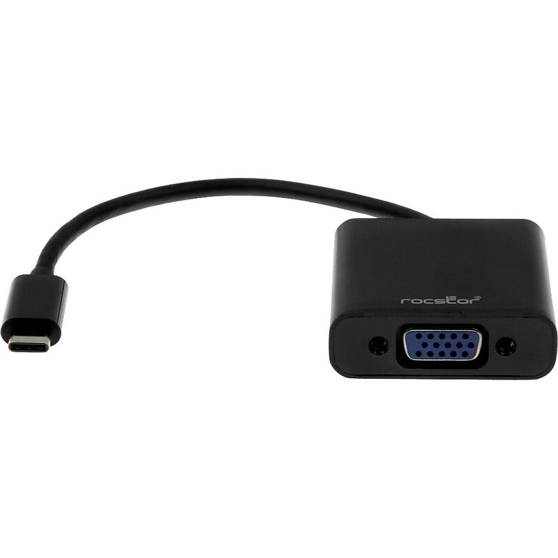 Rocstor Premium USB-C&trade; to VGA adapter Converter- 6", USB Type-C to VGA Video Adapter image 1