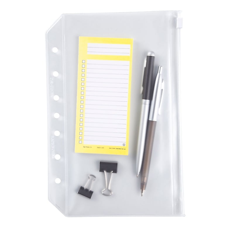 Day-Timer® Vinyl Zip Pouch, Loose-Leaf, Desk Size, 5-1/2" x 8-1/2" (D87219B) image 1
