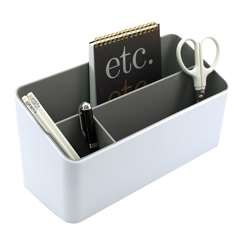 Fusion Desk Valet, White and Gray (37525) image 1