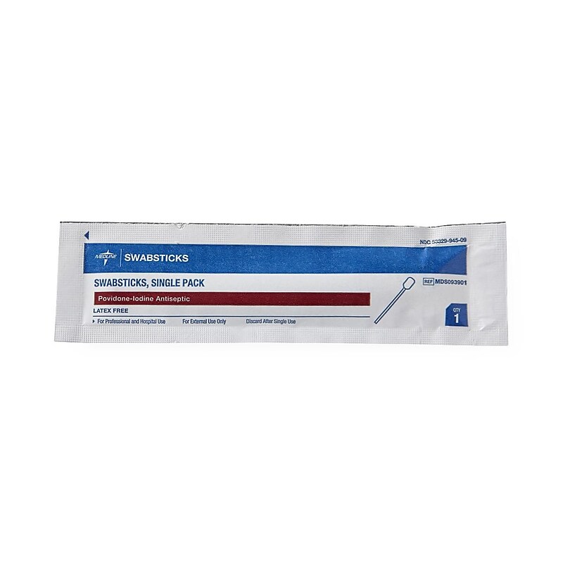 Medline Povidone Iodine Swabsticks, 50/Box image 1