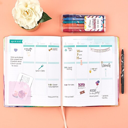 Erin Condren Hardbound LifePlanner™, 20172018 Watercolor Quote, 8x10