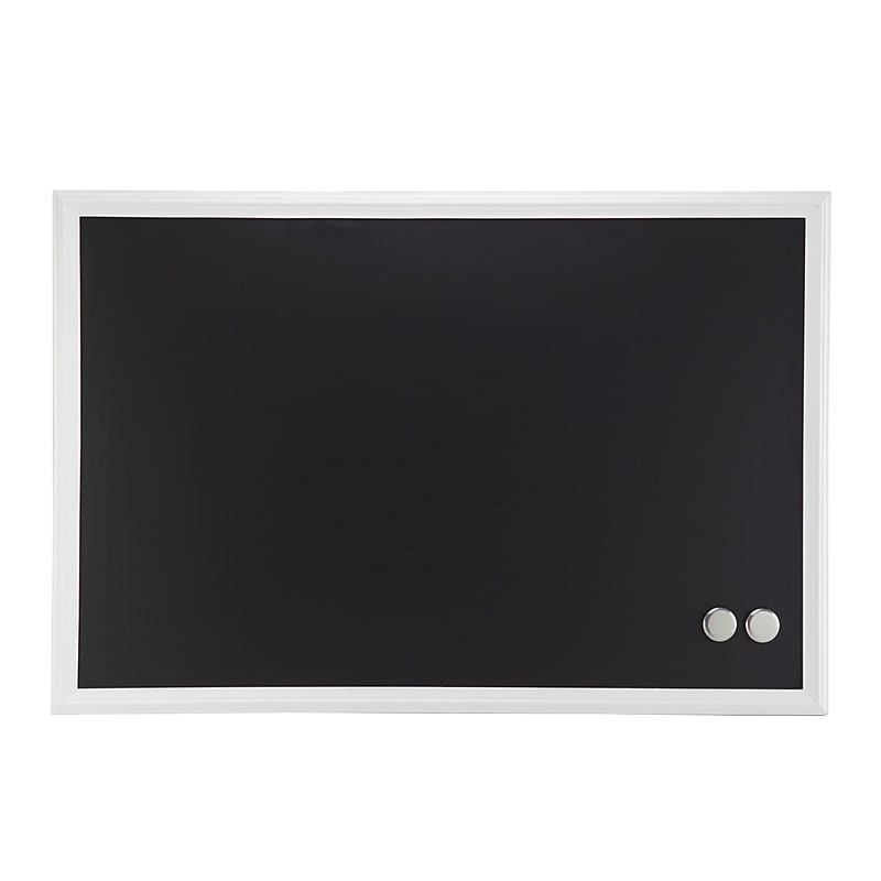 U Brands Magnetic Chalkboard, White Decor Frame, 20" x 30" (2073U00-01) image 1