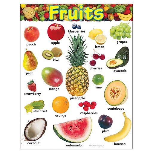Trend Enterprises® Fruits Learning Chart at Staples