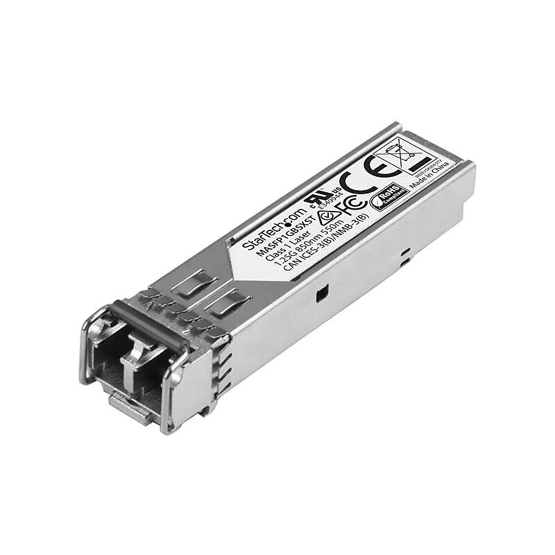 StarTech® Cisco Meraki MA-SFP-1GB-SX Compatible SFP, Gigabit Fiber 1000Base-SX SFP Transceiver, MM LC, 550m (1804 ft), 850nm image 1